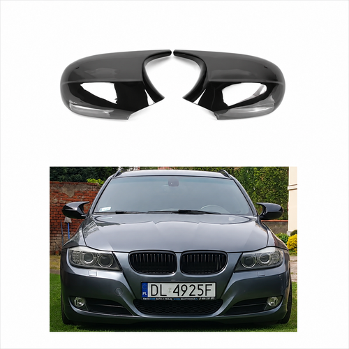 قاب آینه بغل خفاشی یا ام مشکی پیانویی مناسب BMW E90 E92 E93 E81 E82 E87 E88 دست چپ و راست برند CBP