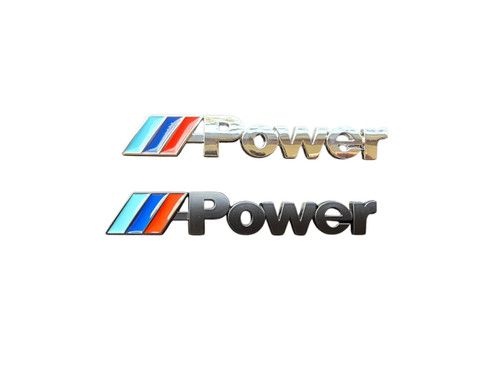 بج یا نوشته M Power بی ام و برند CBP در دو رنگ کروم و مشکی