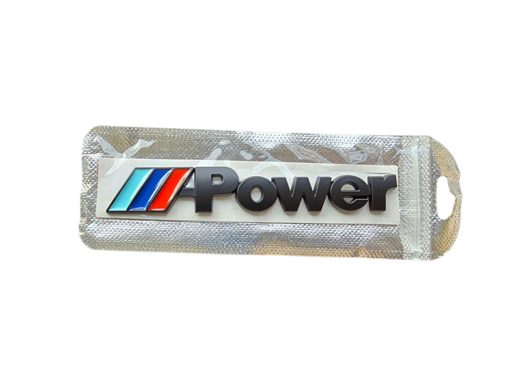 بج یا نوشته M Power بی ام و برند CBP در دو رنگ کروم و مشکی