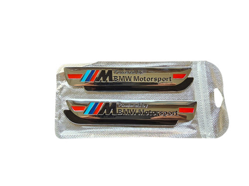 بج یا لوگوی گلگیر بی ام و M Motorsport فلزی چپ و راست 140×28 میلیمتر بسته 2 عددی برند CBP
